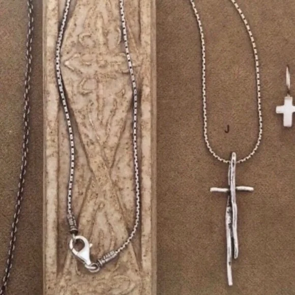 Silpada Vintage RARE Sterling Silver Twisted Cross Necklace - Picture 5 of 10